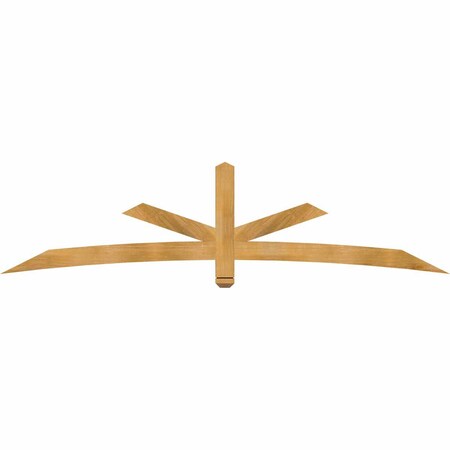Ekena Millwork Alberta Rough Sawn Timber Gable Bracket, Western Red Cedar, 96"W x 24"H x 2"D x 4"F, 6/12 Pitch GBW096X24X0204ALB00RWR